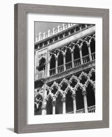 Detail of Building Facade in Venice, Italy-Thomas D. Mcavoy-Framed Photographic Print