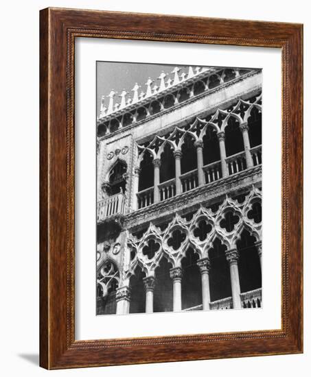 Detail of Building Facade in Venice, Italy-Thomas D. Mcavoy-Framed Photographic Print