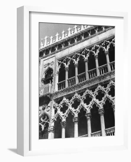 Detail of Building Facade in Venice, Italy-Thomas D. Mcavoy-Framed Photographic Print