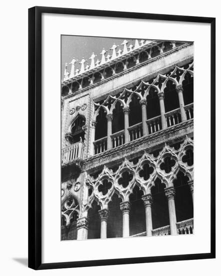 Detail of Building Facade in Venice, Italy-Thomas D. Mcavoy-Framed Photographic Print