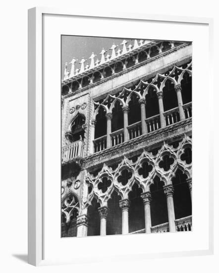 Detail of Building Facade in Venice, Italy-Thomas D. Mcavoy-Framed Photographic Print