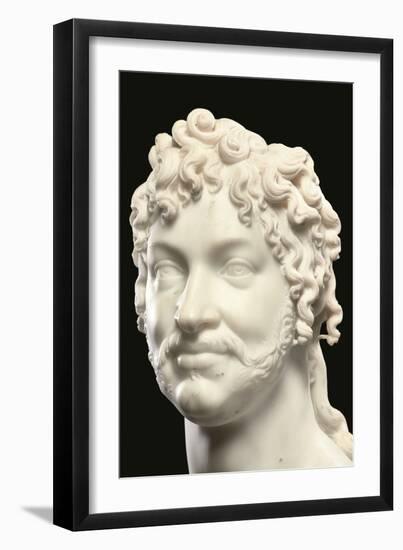 Detail of Bust of Joachim Murat, 1813 Carrara marble-Antonio Canova-Framed Giclee Print