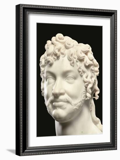 Detail of Bust of Joachim Murat, 1813 Carrara marble-Antonio Canova-Framed Giclee Print