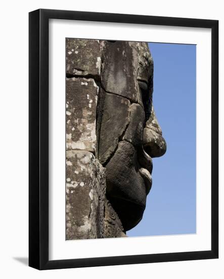 Detail of Carving, Angkor Wat Archaeological Park, Siem Reap, Cambodia, Indochina, Southeast Asia-Julio Etchart-Framed Photographic Print