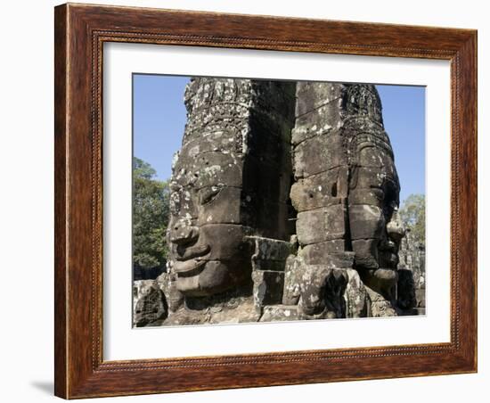 Detail of Carving, Angkor Wat Archaeological Park, Siem Reap, Cambodia, Indochina, Southeast Asia-Julio Etchart-Framed Photographic Print