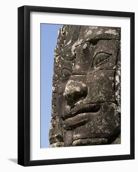 Detail of Carving, Angkor Wat Archaeological Park, Siem Reap, Cambodia, Indochina, Southeast Asia-Julio Etchart-Framed Photographic Print