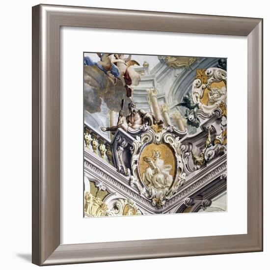 Detail of Ceiling Above Staircase with Fresco-null-Framed Giclee Print