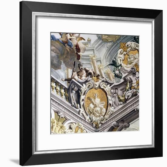 Detail of Ceiling Above Staircase with Fresco-null-Framed Giclee Print