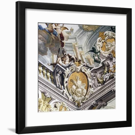 Detail of Ceiling Above Staircase with Fresco-null-Framed Giclee Print