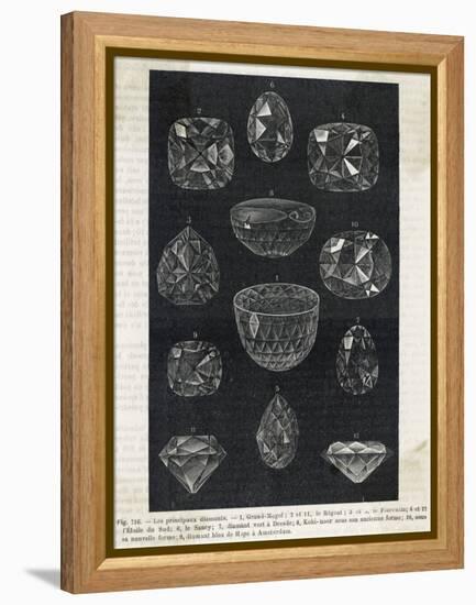 Detail of Celebrated Diamonds Including Grand Mogul and the Kohi-Noor-null-Framed Premier Image Canvas