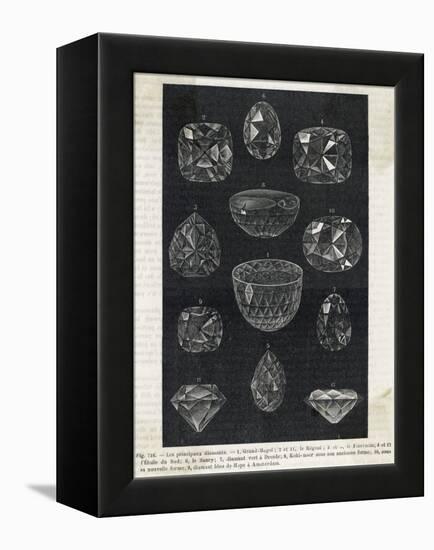 Detail of Celebrated Diamonds Including Grand Mogul and the Kohi-Noor-null-Framed Premier Image Canvas