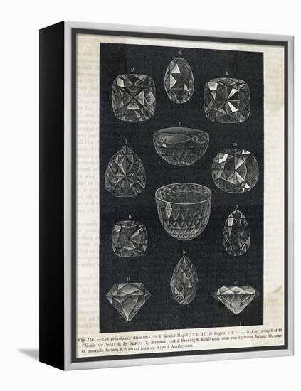 Detail of Celebrated Diamonds Including Grand Mogul and the Kohi-Noor-null-Framed Premier Image Canvas