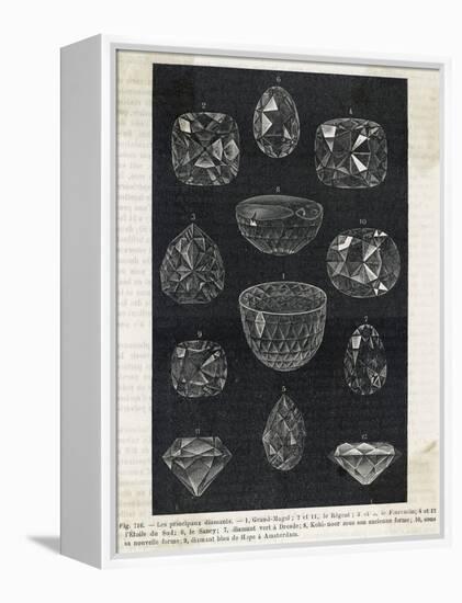 Detail of Celebrated Diamonds Including Grand Mogul and the Kohi-Noor-null-Framed Premier Image Canvas