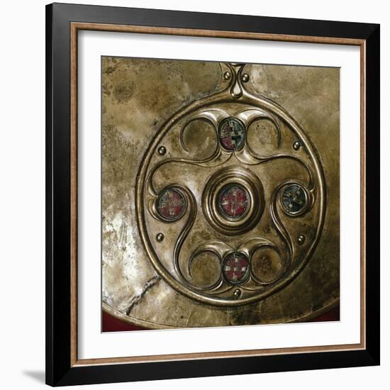 Detail of Celtic decoration, Battersea Shield, Celtic, c2nd - 1st century BC. Artist: Unknown-Unknown-Framed Giclee Print