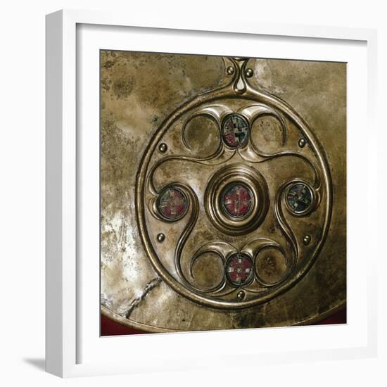 Detail of Celtic decoration, Battersea Shield, Celtic, c2nd - 1st century BC. Artist: Unknown-Unknown-Framed Giclee Print