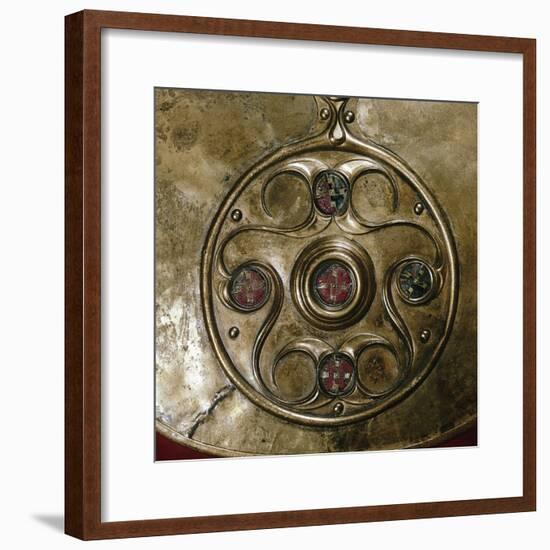 Detail of Celtic decoration, Battersea Shield, Celtic, c2nd - 1st century BC. Artist: Unknown-Unknown-Framed Giclee Print