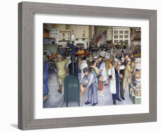 Detail of City Life-Victor Arnautoff-Framed Giclee Print