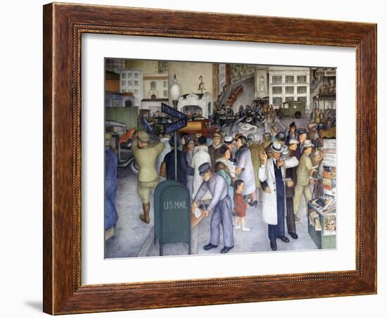 Detail of City Life-Victor Arnautoff-Framed Giclee Print