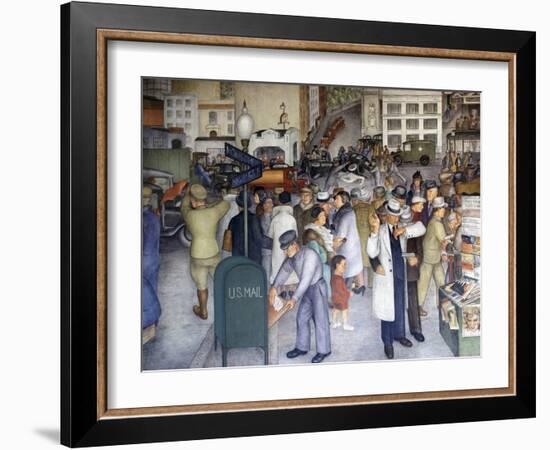 Detail of City Life-Victor Arnautoff-Framed Giclee Print