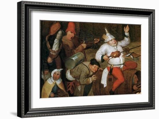 Detail of Combat Between Carnival and Lent-Pieter Bruegel the Elder-Framed Giclee Print