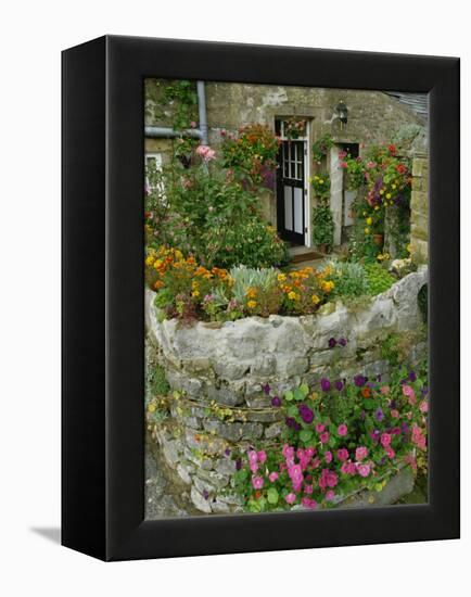 Detail of Cottage and Garden, Yorkshire, England, United Kingdom, Europe-Woolfitt Adam-Framed Premier Image Canvas