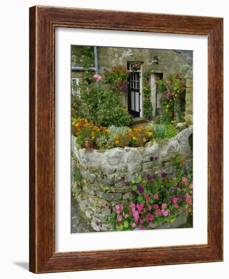 Detail of Cottage and Garden, Yorkshire, England, United Kingdom, Europe-Woolfitt Adam-Framed Photographic Print