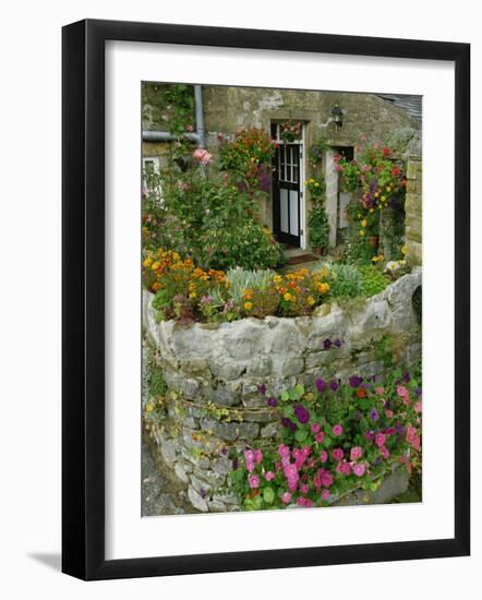 Detail of Cottage and Garden, Yorkshire, England, United Kingdom, Europe-Woolfitt Adam-Framed Photographic Print