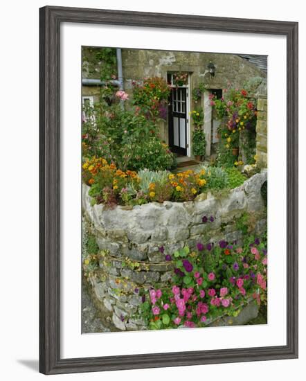 Detail of Cottage and Garden, Yorkshire, England, United Kingdom, Europe-Woolfitt Adam-Framed Photographic Print