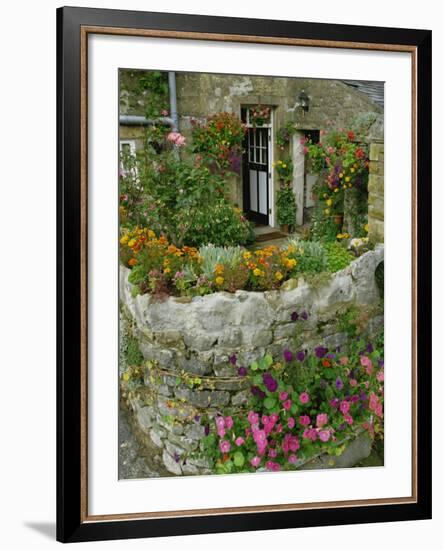 Detail of Cottage and Garden, Yorkshire, England, United Kingdom, Europe-Woolfitt Adam-Framed Photographic Print