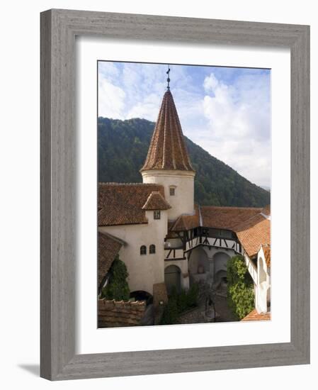 Detail of Courtyard and Turret, Bran Castle (Dracula's Castle), Bran, Saxon Land, Transylvania-Gavin Hellier-Framed Photographic Print