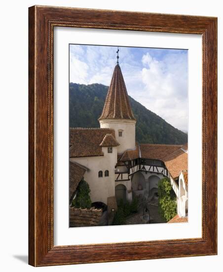 Detail of Courtyard and Turret, Bran Castle (Dracula's Castle), Bran, Saxon Land, Transylvania-Gavin Hellier-Framed Photographic Print