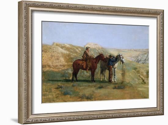 Detail of Cowboys in the Badlands-Thomas Cowperthwait Eakins-Framed Giclee Print