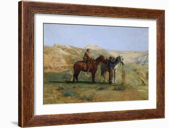 Detail of Cowboys in the Badlands-Thomas Cowperthwait Eakins-Framed Giclee Print