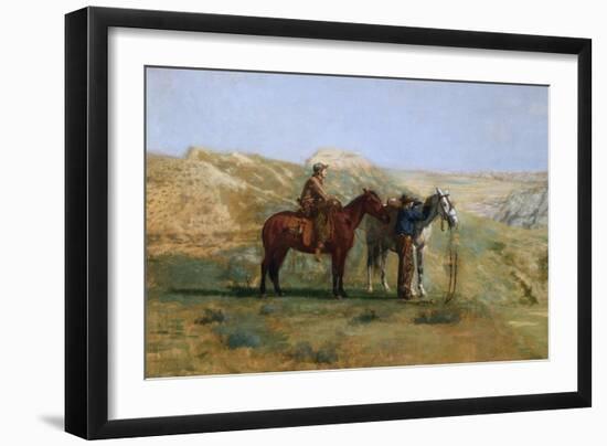 Detail of Cowboys in the Badlands-Thomas Cowperthwait Eakins-Framed Giclee Print