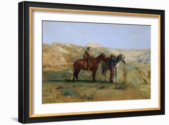 Detail of Cowboys in the Badlands-Thomas Cowperthwait Eakins-Framed Giclee Print