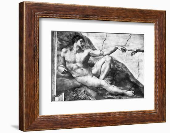 Detail of Creation of Adam by Michelangelo-Bettmann-Framed Photographic Print