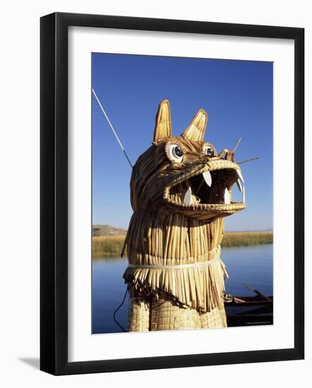 Detail of Decoration on Traditional Reed Boat, Lake Titicaca, Peru-Gavin Hellier-Framed Photographic Print