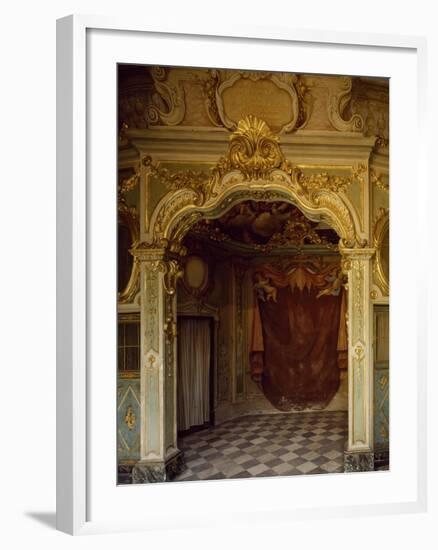 Detail of Decorations in Pope Pius VII Room, Palazzo Borea, Sanremo, Italy-null-Framed Giclee Print