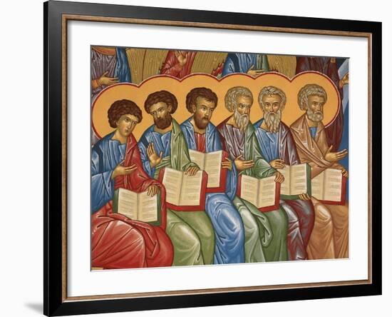 Detail of  Disciples from Last Judgment Fresco at Monastery of Saint-Antoine-le-Grand-Pascal Deloche-Framed Photographic Print