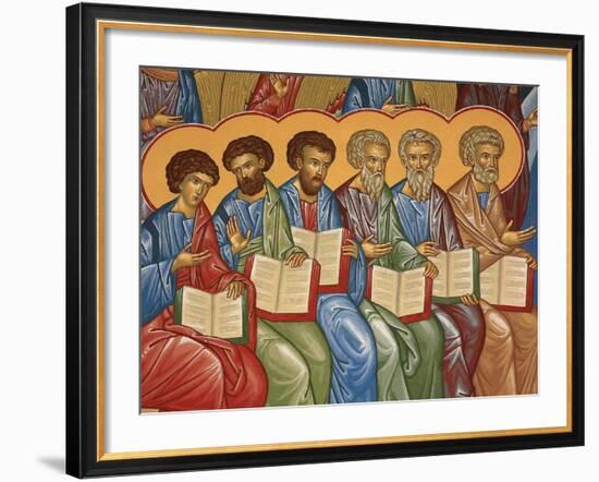 Detail of  Disciples from Last Judgment Fresco at Monastery of Saint-Antoine-le-Grand-Pascal Deloche-Framed Photographic Print