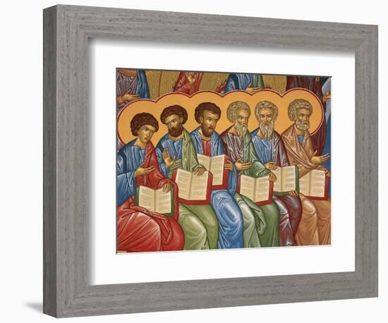 Detail of  Disciples from Last Judgment Fresco at Monastery of Saint-Antoine-le-Grand-Pascal Deloche-Framed Photographic Print