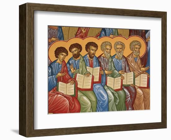 Detail of  Disciples from Last Judgment Fresco at Monastery of Saint-Antoine-le-Grand-Pascal Deloche-Framed Photographic Print