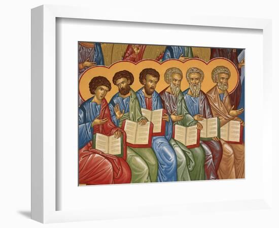 Detail of  Disciples from Last Judgment Fresco at Monastery of Saint-Antoine-le-Grand-Pascal Deloche-Framed Photographic Print