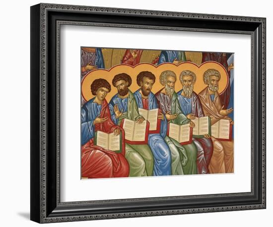 Detail of  Disciples from Last Judgment Fresco at Monastery of Saint-Antoine-le-Grand-Pascal Deloche-Framed Photographic Print