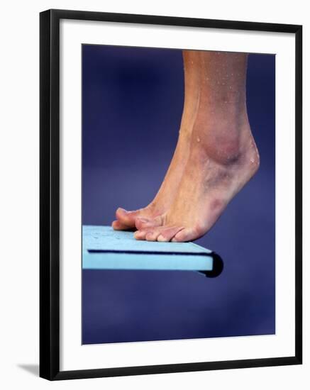 Detail of Divers Feet on the Diving Board-null-Framed Photographic Print