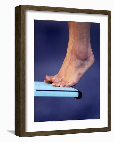 Detail of Divers Feet on the Diving Board-null-Framed Photographic Print