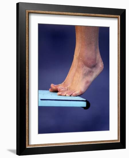 Detail of Divers Feet on the Diving Board-null-Framed Photographic Print