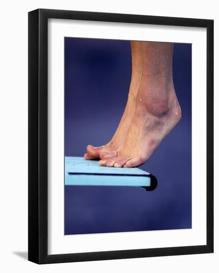 Detail of Divers Feet on the Diving Board-null-Framed Photographic Print