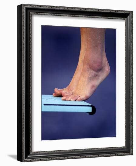 Detail of Divers Feet on the Diving Board-null-Framed Photographic Print