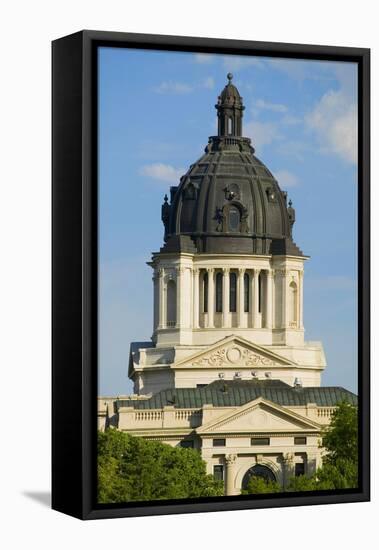 Detail of dome of South Dakota State Capitol and complex, Pierre, South Dakota, built between 19...-null-Framed Premier Image Canvas